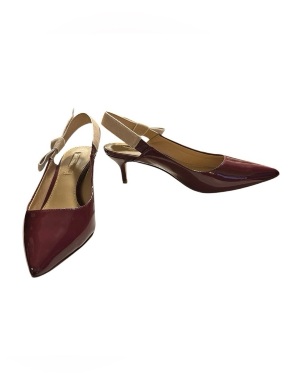 Antonio Melani Kacy Patent Leather Slingback Pumps – Size 6.5 (Brown Brandy)